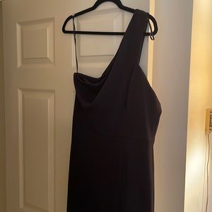 NWT Vince Camuro Black One Shoulder Column Gown